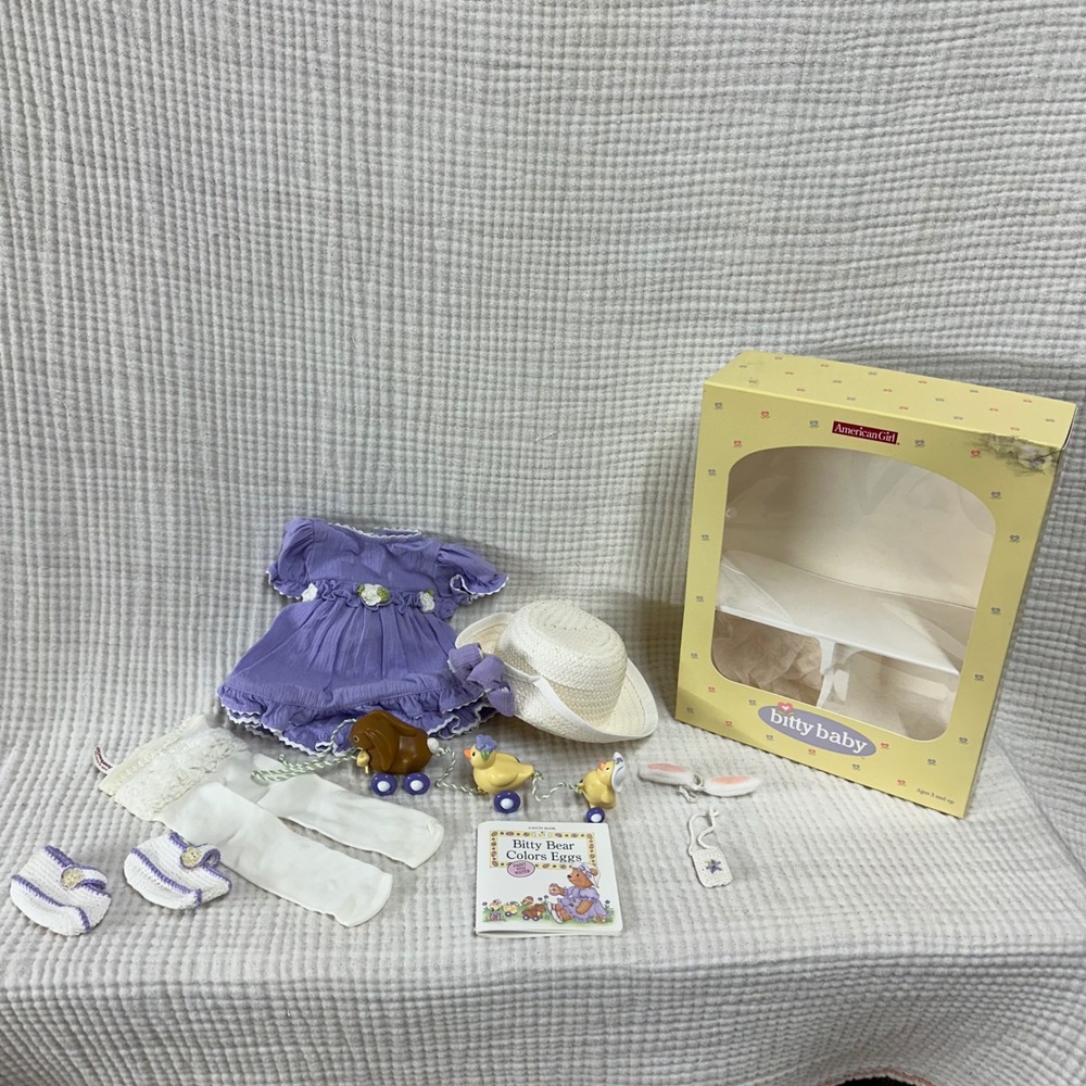 New American Girl Bitty Baby Springtime set outfit Easter has Bitty Bunny Ears